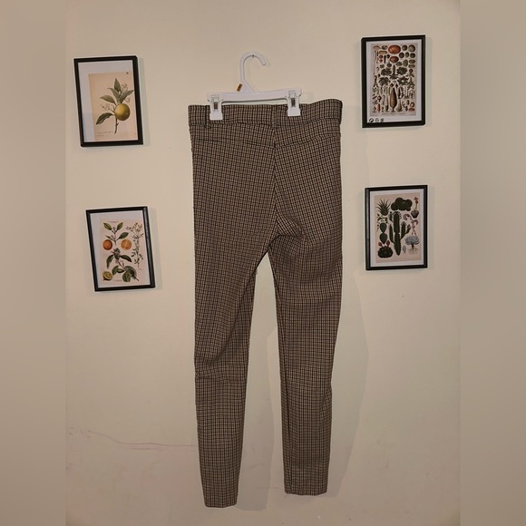 ZARA HOUNDSTOOTH PANTS SIZE 26 SMALL - Picture 2 of 2